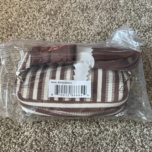 BEIS Striped Crossbody Bag - Brown and Cream - Picture 2 of 3